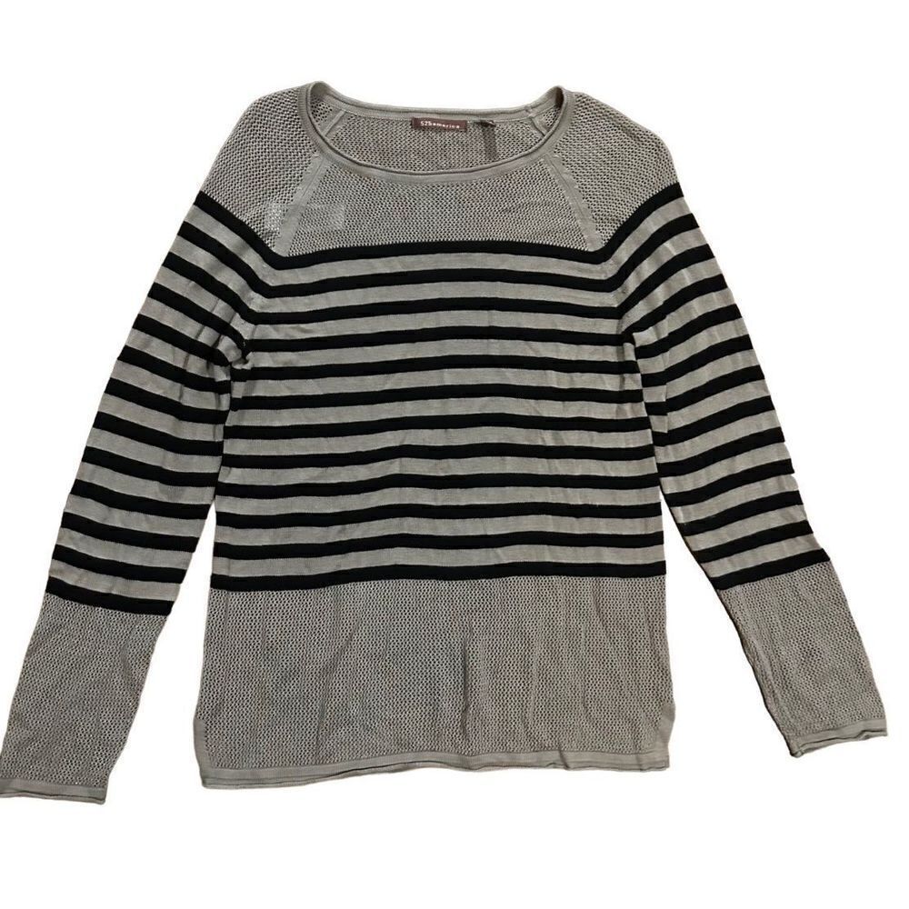 525 America black & light brown‎ knit sweater sz small